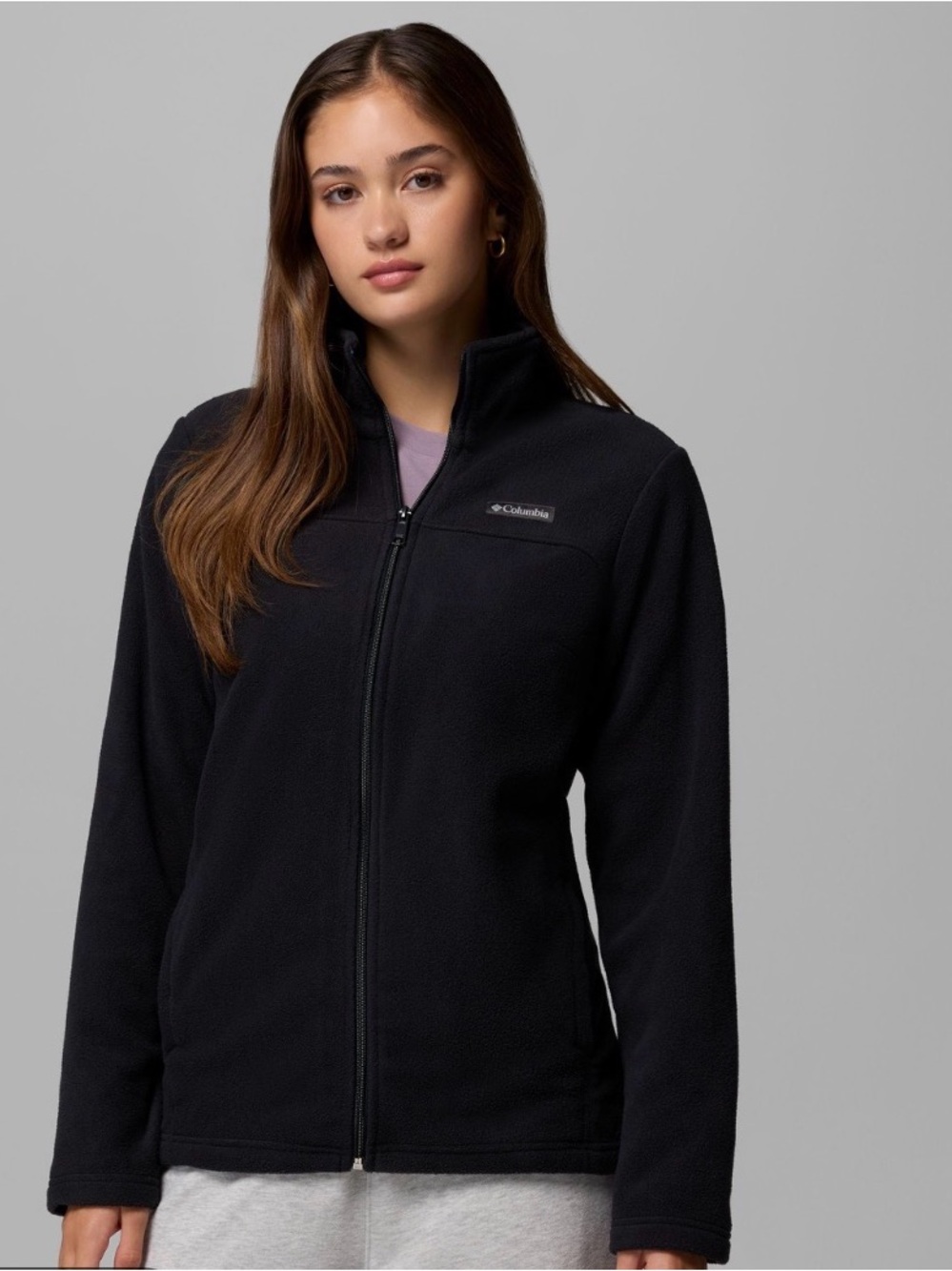 Columbia Black Women's Full-Zip Teddy Fleece Jacket